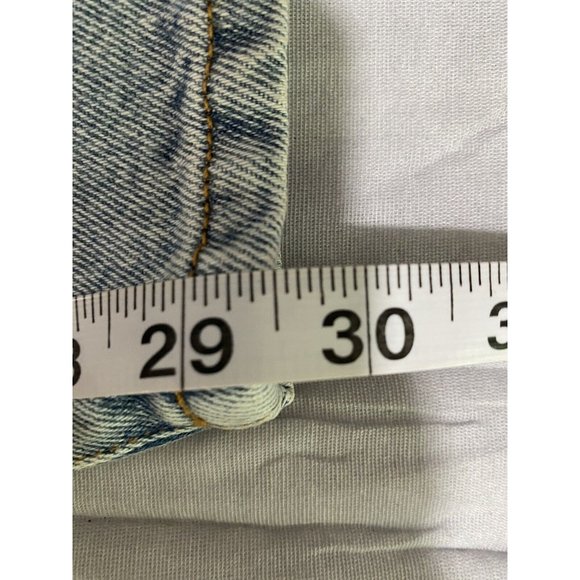 Revice Straight Jeans Womens High Rise Button Fly Butt Rip Distressed Denim 30 - Picture 11 of 13